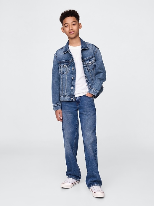 giacca in denim icon in cotone biologico per bambini