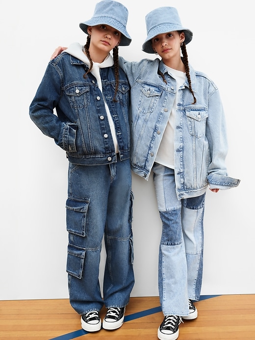 giacca in denim icon in cotone biologico per bambini