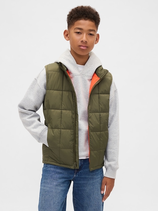 gilet imbottito leggero riciclato per bambini