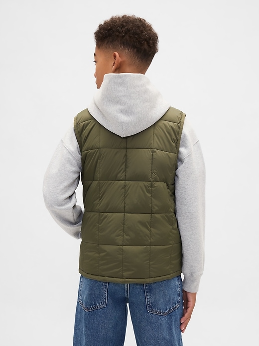 gilet imbottito leggero riciclato per bambini