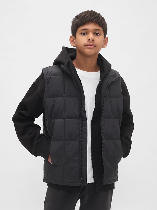gilet imbottito leggero riciclato per bambini