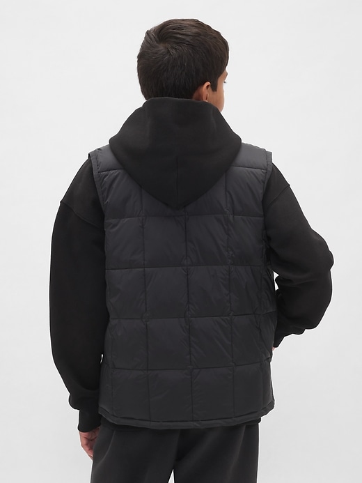 gilet imbottito leggero riciclato per bambini