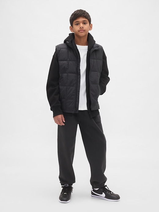 gilet imbottito leggero riciclato per bambini