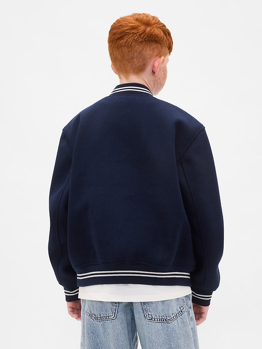 giubbotto bomber con logo varsity per bambini