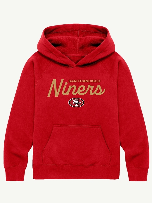 felpa con cappuccio e scritta nfl signature per bambini
