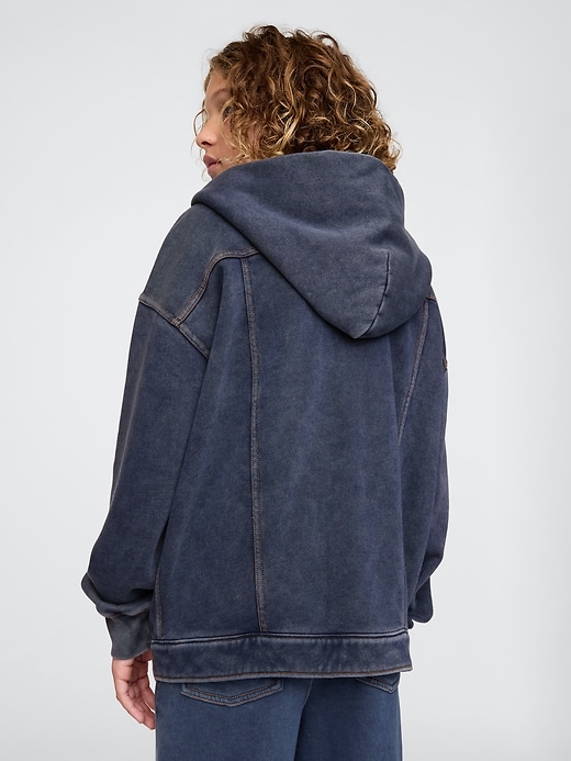 felpa con cappuccio e giacca in denim per bambini