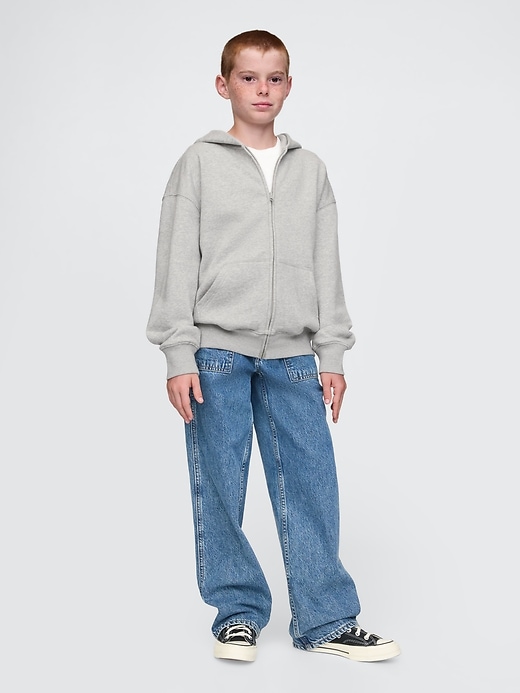 felpa con cappuccio vintagesoft zip per bambini