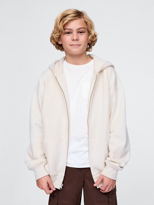 felpa con cappuccio vintagesoft zip per bambini