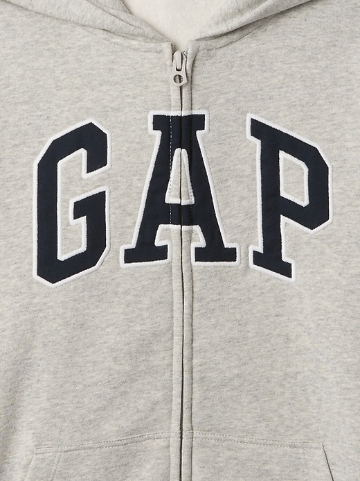felpa con cappuccio e zip con logo morbido vintage per bambini