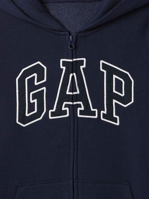 felpa con cappuccio e zip con logo morbido vintage per bambini