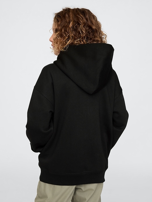 felpa con cappuccio e zip con logo morbido vintage per bambini