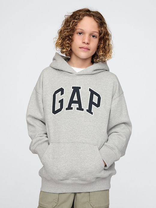 felpa con cappuccio con logo vintagesoft per bambini