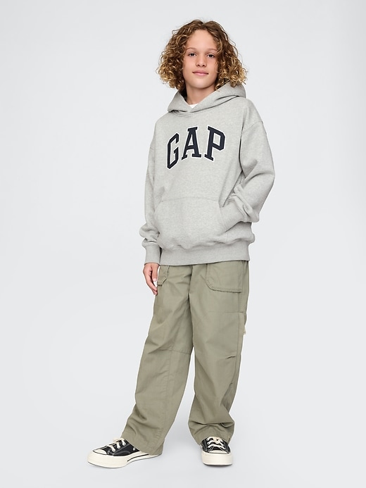 felpa con cappuccio con logo vintagesoft per bambini