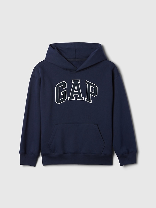 felpa con cappuccio con logo vintagesoft per bambini