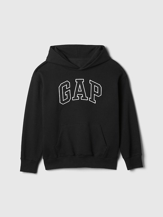 felpa con cappuccio con logo vintagesoft per bambini