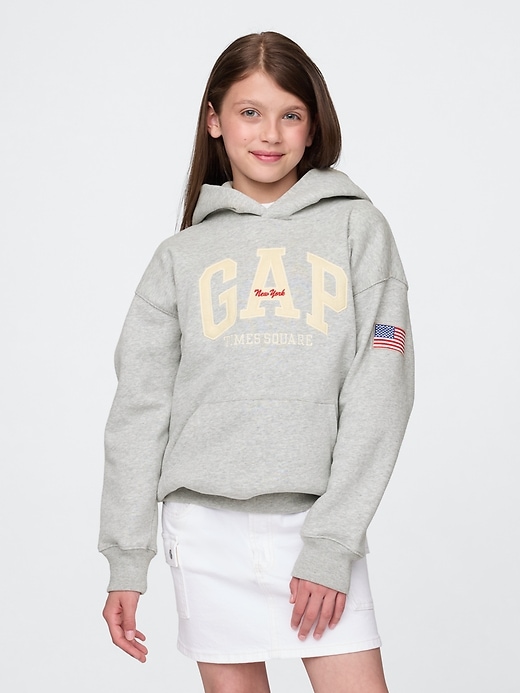 felpa con cappuccio vintagesoft nyc times square per bambini