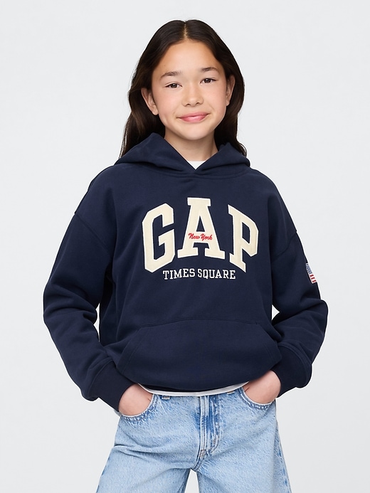 felpa con cappuccio vintagesoft nyc times square per bambini