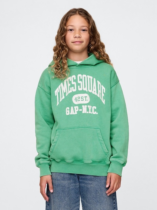 felpa con cappuccio vintagesoft nyc times square per bambini