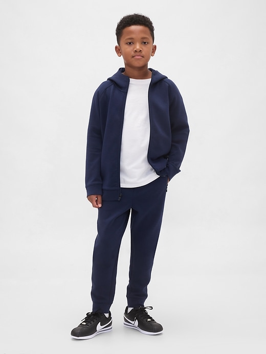 felpa con cappuccio e zip ad asciugatura rapida gapfit tech per bambini