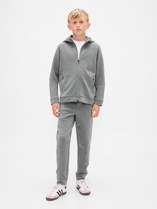 felpa con cappuccio e zip ad asciugatura rapida gapfit tech per bambini