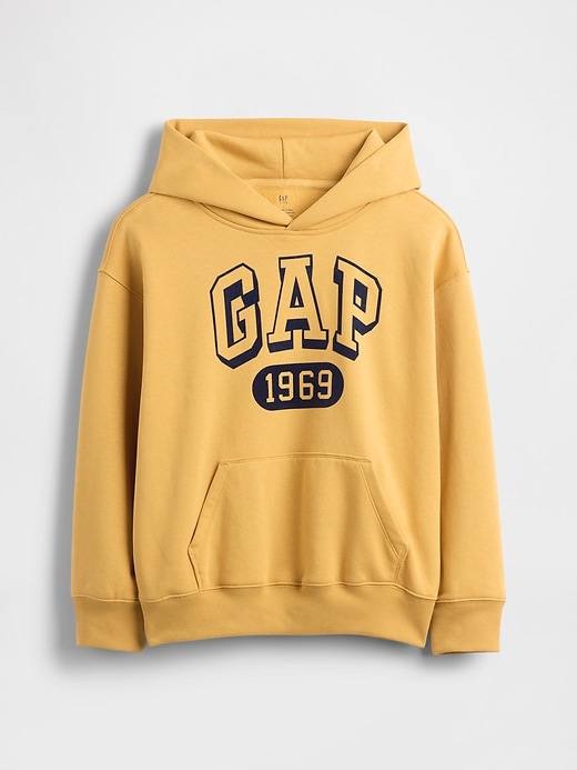 felpa con cappuccio con logo vintagesoft per bambini