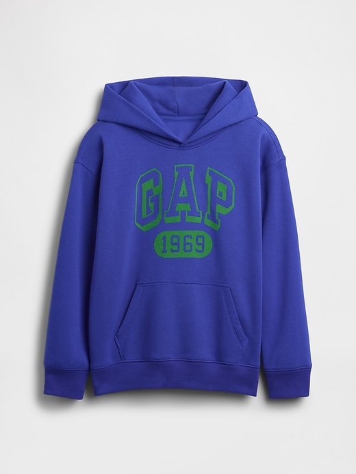 felpa con cappuccio con logo vintagesoft per bambini
