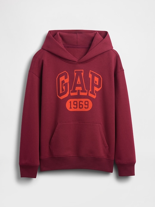 felpa con cappuccio con logo vintagesoft per bambini