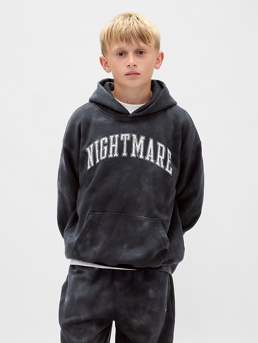 felpa con cappuccio grafica vintagesoft per bambini gap × disney tim burtons the nightmare before christmas