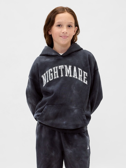 felpa con cappuccio grafica vintagesoft per bambini gap × disney tim burtons the nightmare before christmas