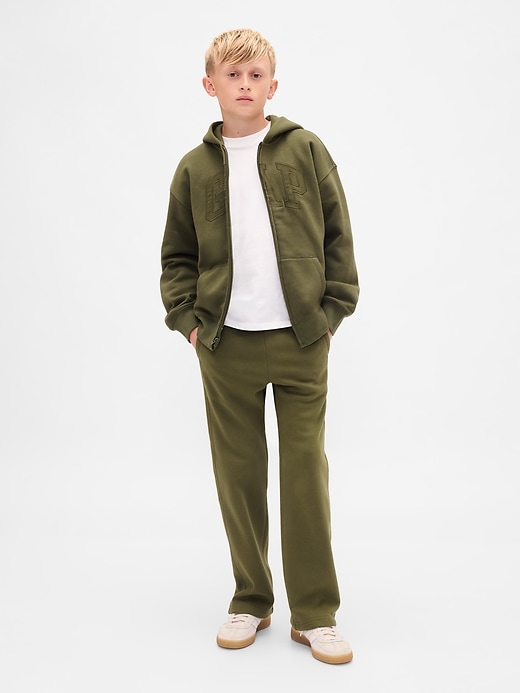 felpa con cappuccio e zip con logo vintagesoft per bambini