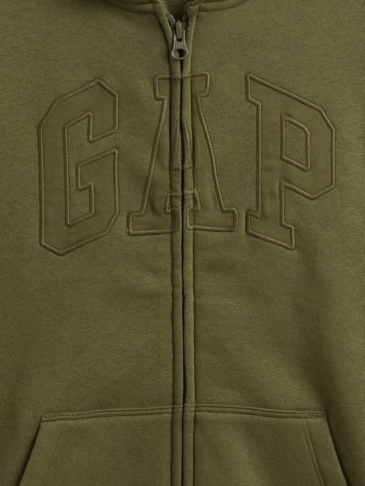 felpa con cappuccio e zip con logo vintagesoft per bambini