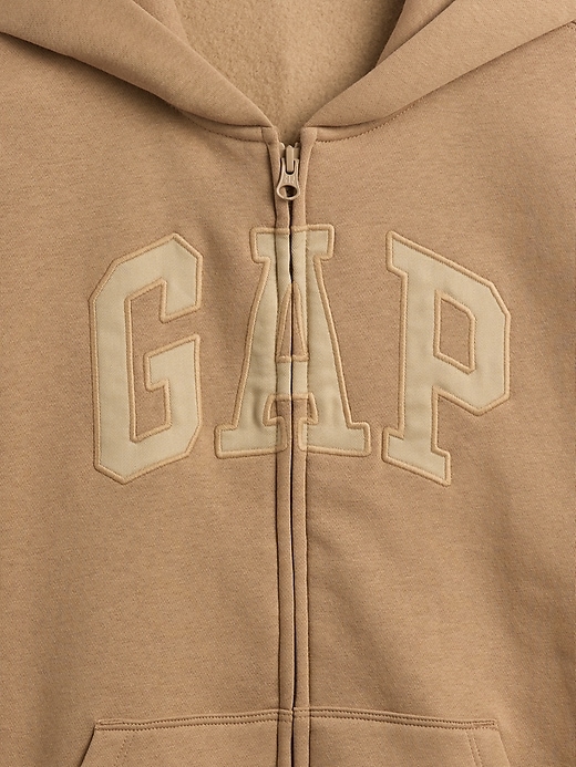 felpa con cappuccio e zip con logo vintagesoft per bambini