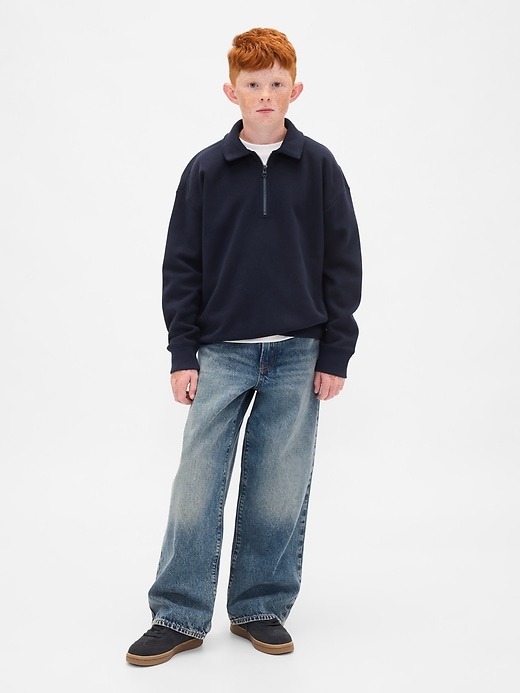 pullover vintagesoft con cerniera a un quarto per bambini