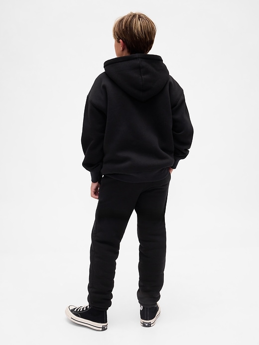 pantaloni da jogging rilassati con fodera in sherpa per bambini