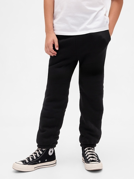 pantaloni da jogging rilassati con fodera in sherpa per bambini