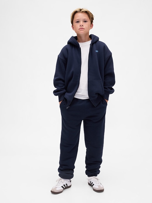 pantaloni da jogging rilassati con fodera in sherpa per bambini