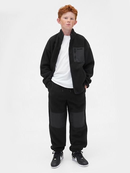 pantaloni da jogging sherpa rilassati per bambini