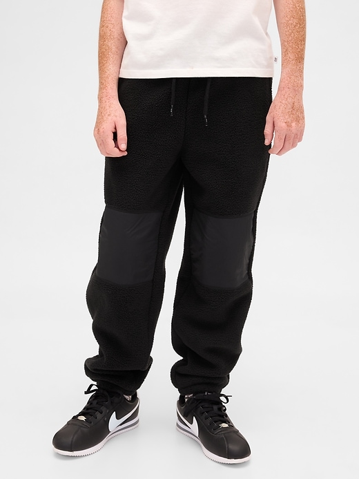 pantaloni da jogging sherpa rilassati per bambini