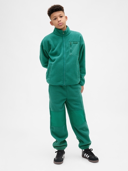 pantaloni da jogging sherpa rilassati per bambini