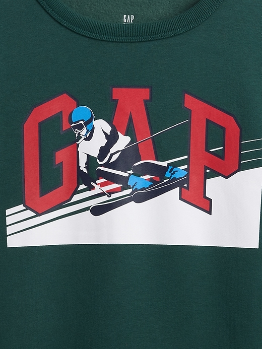 felpa con logo grafico per bambini