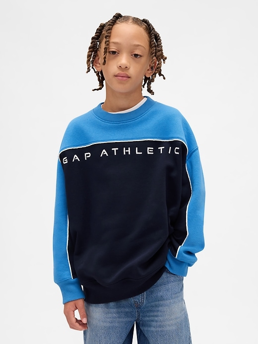 felpa con logo colorblock vintagesoft per bambini