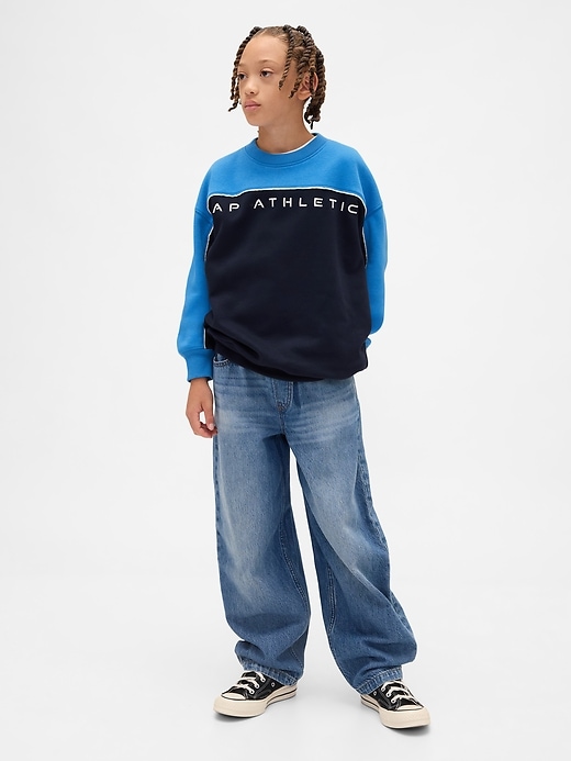 felpa con logo colorblock vintagesoft per bambini