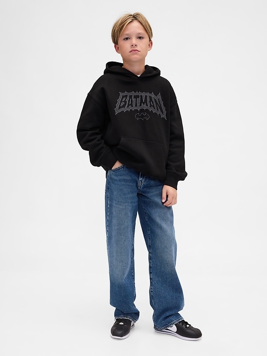 felpa con cappuccio batman vintagesoft per bambini