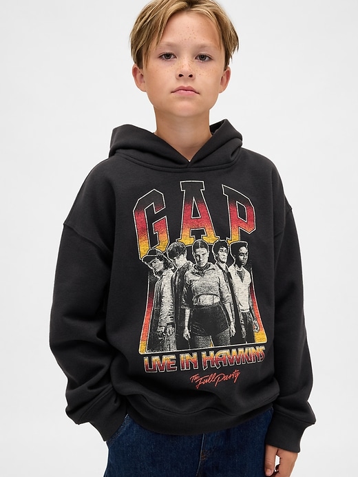 felpa con cappuccio grafica vintage e morbida stranger things per bambini