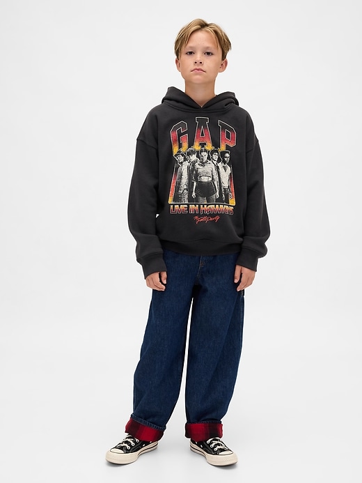 felpa con cappuccio grafica vintage e morbida stranger things per bambini
