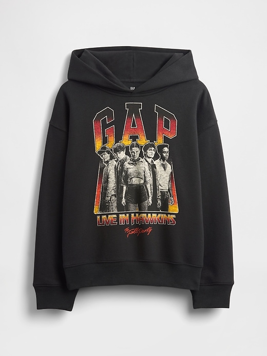 felpa con cappuccio grafica vintage e morbida stranger things per bambini