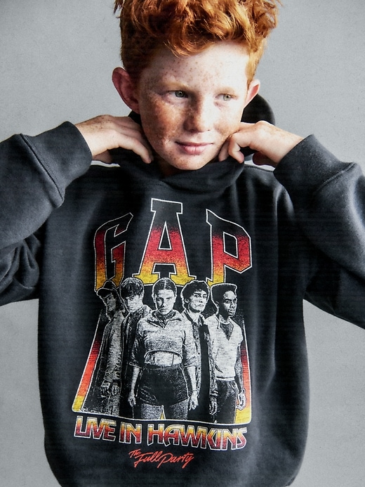 felpa con cappuccio grafica vintage e morbida stranger things per bambini