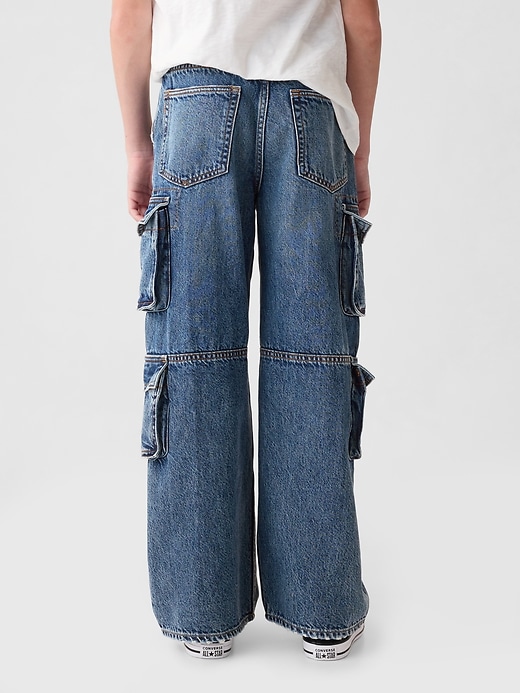 jeans larghi cargo doppi per bambini