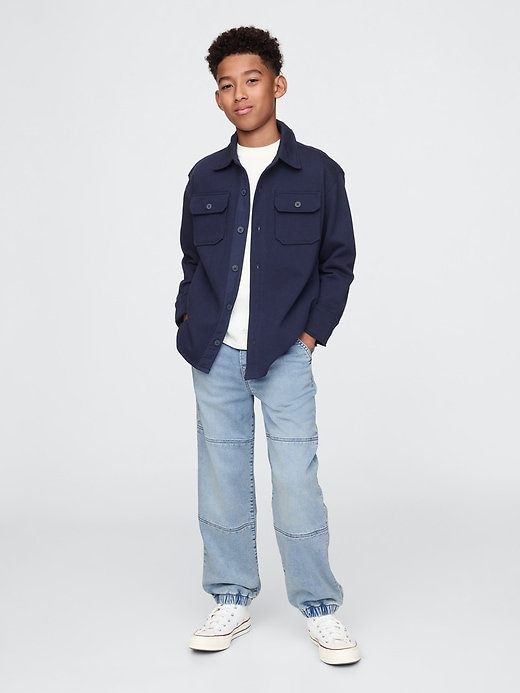 jeans per bambini lavorati a maglia comodi e rilassati