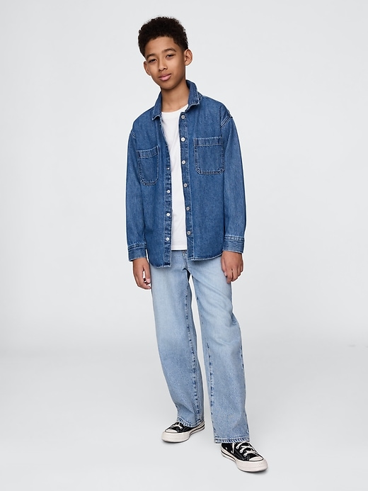 jeans larghi ultra morbidi da indossare per bambini
